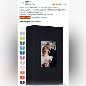 Black Photo Album with Window